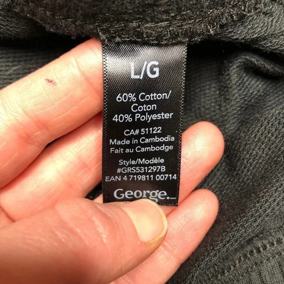 George Wide Leg Capri Pants  Black Size Large - Picture 5 of 16